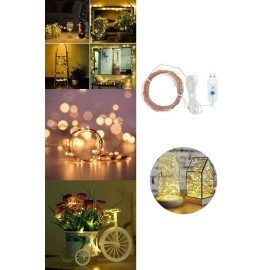 NM Store® Yılbaşı ve Özel Konsept Dekorasyon 5 Mt USB Bağlantılı Led Işık