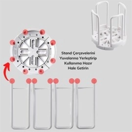 NM Store® Tabak Bardak Kase Standı Bulaşık Kurutma Tutucu Mutfak Düzenleyici Organizatör