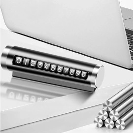 NM Store® Alüminyum Kasa Siyah Renk Çevirmeli Araç Içi Telefon Numaratörü Park Oto Numaratörü