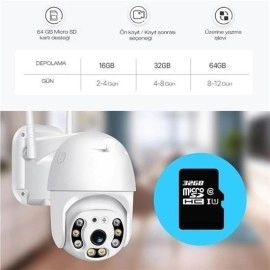 NM Store® 20 MP HD Lens İç Dış Mekan Suya Danıklı IP Wifi Network Güvenlik Kamerası Wifi Kamera