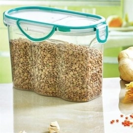 NM Store® Kilitli Kapaklı Contalı Hava,Su Sıvı Geçirmez 1,7 Litre Erzak Saklama Kabı-SA585