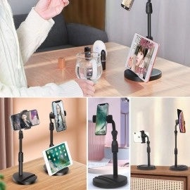 NM Store® Masa Üstü Tablet ve Telefon Tutucu Plastik Aparat Siyah Telefon Standı