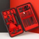 NM Store® 24 Parça Kendiliğinden Deri Çantalı Seyahat Tipi Manikür Pedikür Seti