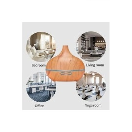 SONX Aroma Difüzörü Gece Işığı 7 Led Hava Nemlendirici Kumandalı Buhar Makinesi 500 ml