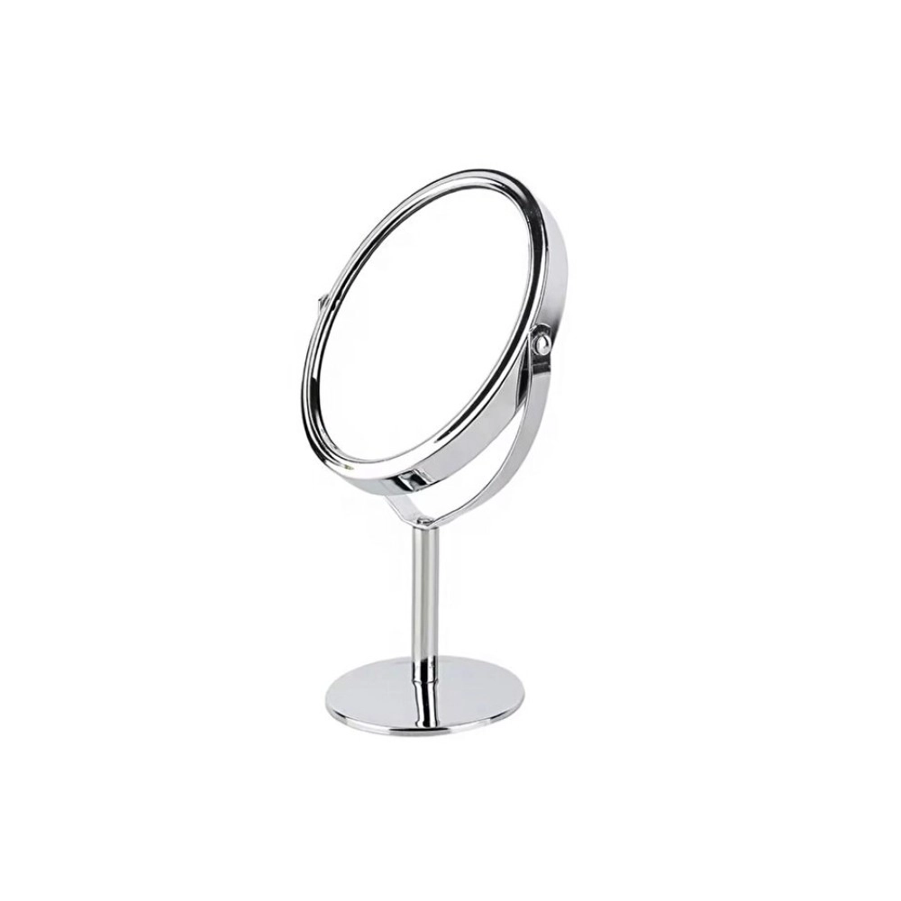 sonx Oval Masaüstü Ayaklı 360° Dönebilen çift taraflı büyüteçli krom ayna 18X10cm