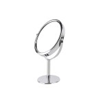 sonx Oval Masaüstü Ayaklı 360° Dönebilen çift taraflı büyüteçli krom ayna 18X10cm