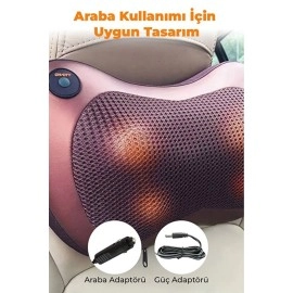 sonx Boyun Yoğurmalı Ve Isıtmalı Çok Fonksiyonlu Masaj Yastığı-8 Toplu Sırt, Bel, Bacak Masaj Aleti