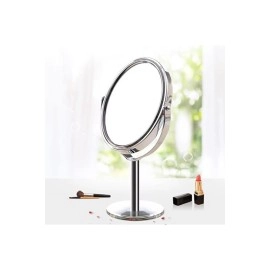 sonx Oval Masaüstü Ayaklı 360° Dönebilen çift taraflı büyüteçli krom ayna 18X10cm