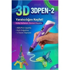 Yaratıcı 3D Kalem Seti Üç Boyutlu Çizim Kalemi LCD Ekranlı ABS/PLA Filament Uyumlu