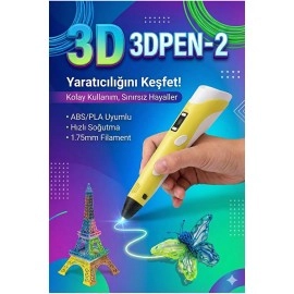 Yaratıcı 3D Kalem Seti Üç Boyutlu Çizim Kalemi LCD Ekranlı ABS/PLA Filament Uyumlu