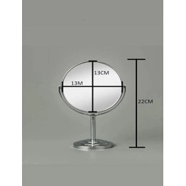 SONX Masaüstü Ayaklı 360° Dönebilen Ev, Ofis, İşyeri, Seyahat İçin Mini Krom büyüteçli ayna 21x15