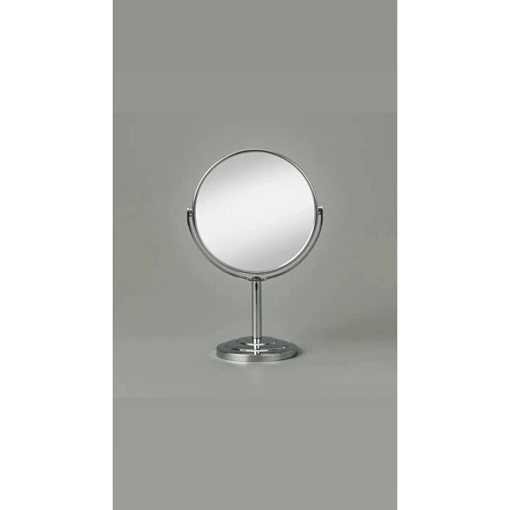 SONX Masaüstü Ayaklı 360° Dönebilen Ev, Ofis, İşyeri, Seyahat İçin Mini Krom büyüteçli ayna 21x15