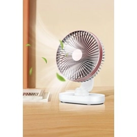Masaüstü Fan Usb Şarjlı 4 Kademeli Kişisel Otomatik Salınımlı Taşınabilir Soğutucu Vantilatör