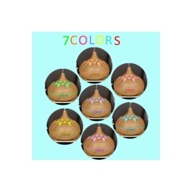 sonx Aroma Difüzör Gece Işığı 7 Led DESENLİ Nemlendirici Kumandalı Buhar Makinesi 550 ml