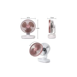 Masaüstü Fan Usb Şarjlı 4 Kademeli Kişisel Otomatik Salınımlı Taşınabilir Soğutucu Vantilatör