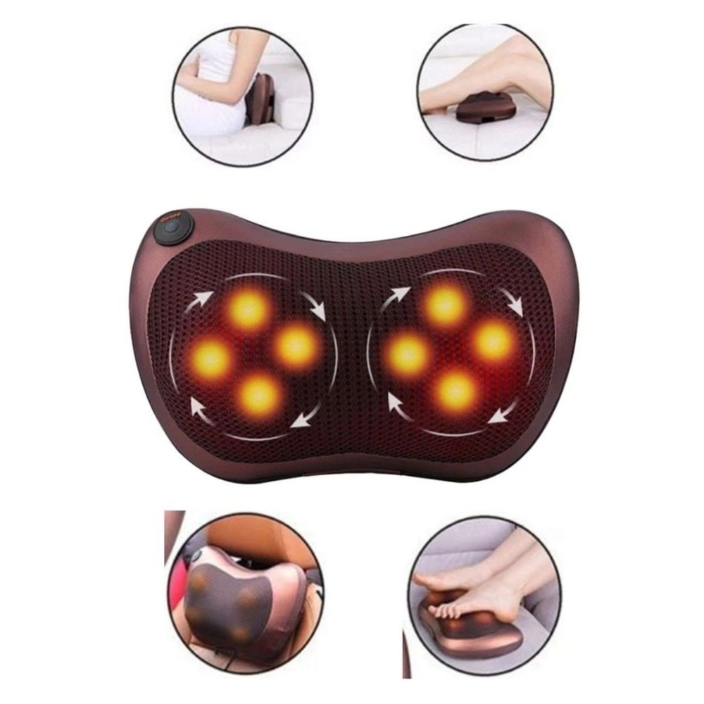 sonx Boyun Yoğurmalı Ve Isıtmalı Çok Fonksiyonlu Masaj Yastığı-8 Toplu Sırt, Bel, Bacak Masaj Aleti