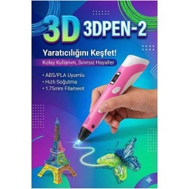 Yaratıcı 3D Kalem Seti Üç Boyutlu Çizim Kalemi LCD Ekranlı ABS/PLA Filament Uyumlu