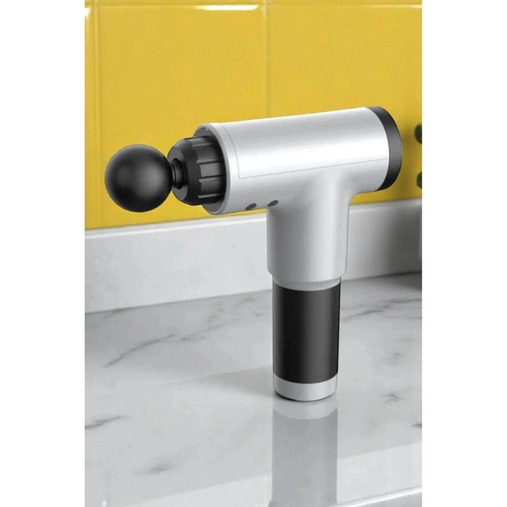 Yeni Nesil Masaj Tabancası 4 Başlıklı Sporcu Şarjlı Kablosuz Bacak Ayak Masaj Aleti Tabancası