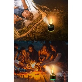 Vintage Alev Efektli Gece Lambalı Hava Nemlendirici – Ayarlanabilir Işık ve Buhar Gücü