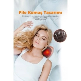 sonx Boyun Yoğurmalı Ve Isıtmalı Çok Fonksiyonlu Masaj Yastığı-8 Toplu Sırt, Bel, Bacak Masaj Aleti